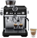 De'Longhi La Specialista Opera EC9555.BK, Machine à café Espresso avec Moulin à Café Intégré, Fonction d'infusion froide, Comprend un bâton de vapeur pour mousser le lait, Comprend des accessoires(Noir/Argent)