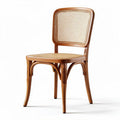 Chaise en bois naturel avec assise en cannage dimensions 40 x 40 x 85cm