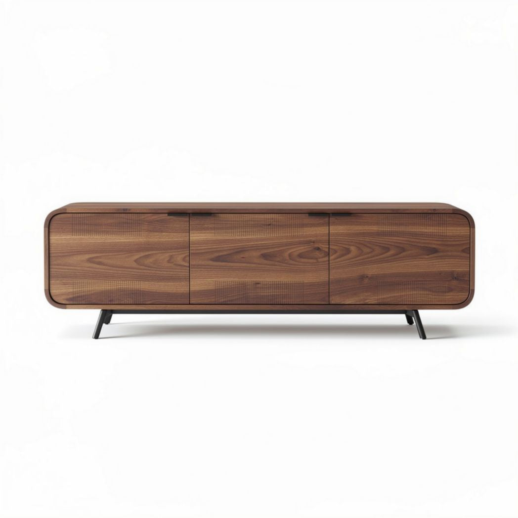 Meuble de rangement moderne en bois de noyer 150 x 45 x 60 cm