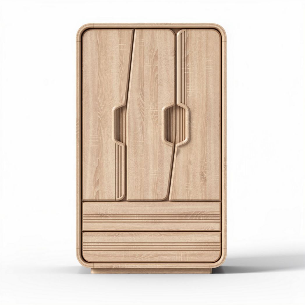 Armoire en bois de chêne de dimensions 80 x 40 x 120 cm avec design moderne