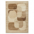 Tapis en laine multicolore de 150 x 100 x 1 cm pour salon moderne