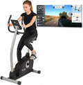 - Vélo d’Appartement Motorisé CV-351 – Masse d'Inertie 10kg - Résistance Magnétique à 16 Niveaux - 7 Programmes d'Entraînement - Selle Ajustable - Connectivité Application Kinomap(Noir)