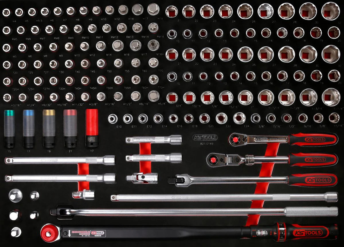 KS TOOLS Jeu de clés à douille 1/2' dans insert en mousse, 149 pcs ( 821.0149 )(défaut)