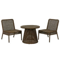 Ensemble de mobilier d'extérieur en rotin synthétique brun(Marron)