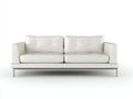 Canapé 2 places cuir véritable 178x90x82 cm - blanc - design moderne(Blanc)