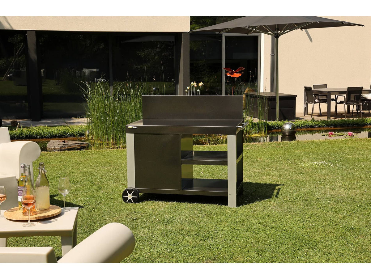 Desserte en métal NOVA 110 Cook In Garden(Noir/Gris)